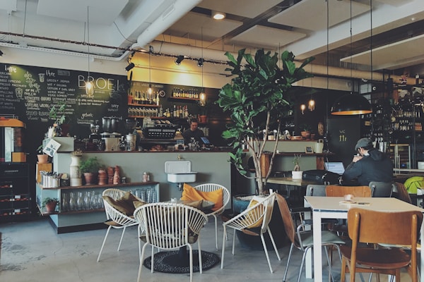 Local business owner in a cafe setting